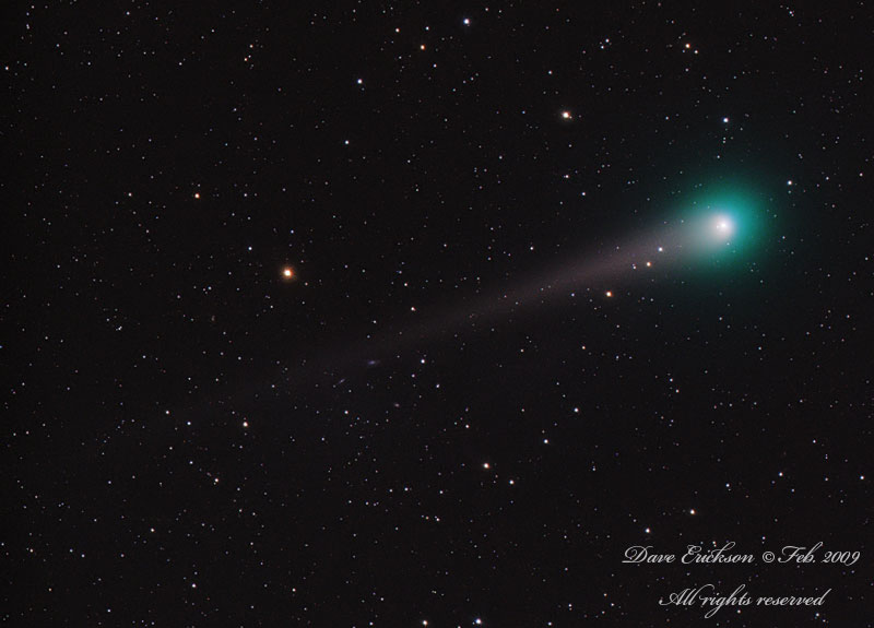 Comet Lulin 30 second Exposure 8" F/2.6 Feb 28, 2009